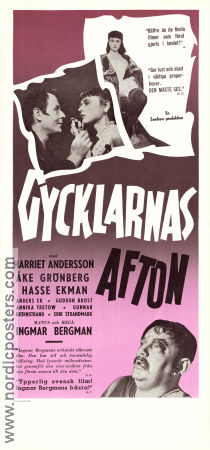 Sawdust and Tinsel 1953 movie poster Åke Grönberg Harriet Andersson Hasse Ekman Gudrun Brost Ingmar Bergman