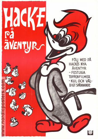 Hacke på äventyr 1968 movie poster Woody Woodpecker Hacke Hackspett Walter Lantz Animation