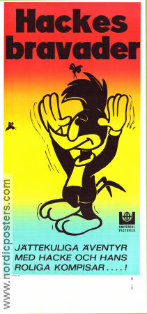 Hackes bravader 1973 movie poster Hacke Hackspett Woody Woodpecker Walter Lantz Animation