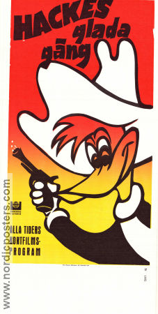 Hackes glada gäng 1969 movie poster Hacke Hackspett Woody Woodpecker Walter Lantz Animation From comics