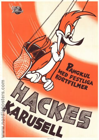 Hackes karusell 1957 poster Hacke Hackspett Woody Woodpecker Walter Lantz Animerat Från serier