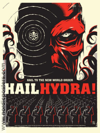 Limited litho HAIL HYDRA Captain America No 100 of 220 2011 poster Find more: Comics Find more: Marvel Poster artwork: Eric Tan