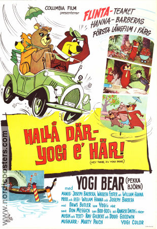 Hey There It´s Yogi Bear 1964 movie poster Yogi Bear Joseph Barbera Production: Hanna-Barbera Animation From TV