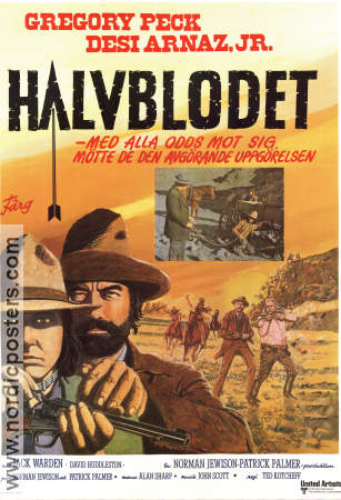 Halvblodet 1974 poster Gregory Peck Desi Arnaz Jr Jack Warden Ted Kotcheff