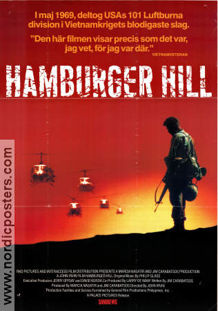 Hamburger Hill 1988 poster Anthony Barrile Michael Boatman Don Cheadle John Irvin Krig