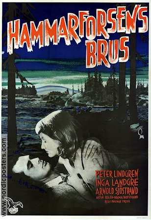 Hammarforsens brus 1948 movie poster Peter Lindgren Inga Landgré Arnold Sjöstrand