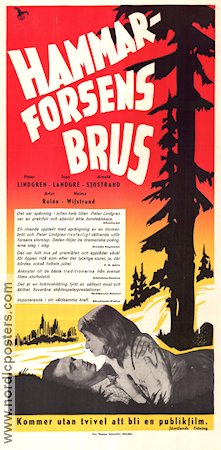 Hammarforsens brus 1948 movie poster Peter Lindgren Inga Landgré Arnold Sjöstrand Ragnar Frisk