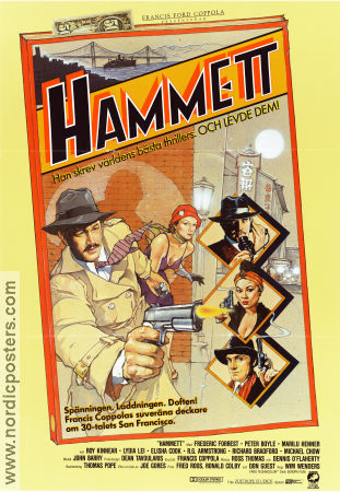 Hammett 1982 movie poster Frederic Forrest Peter Boyle Marilu Henner Wim Wenders