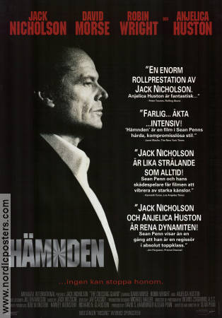 Hämnden 1995 poster Jack Nicholson David Morse Anjelica Huston Sean Penn