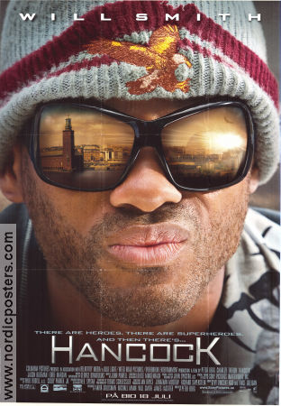 Hancock 2008 movie poster Will Smith Charlize Theron Jason Bateman Peter Berg Glasses