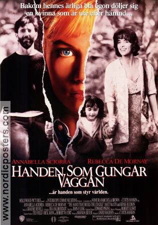 Handen som gungar vaggan 1988 poster Annabella Sciorra Rebecca de Mornay Matt McCoy Curtis Hanson Barn