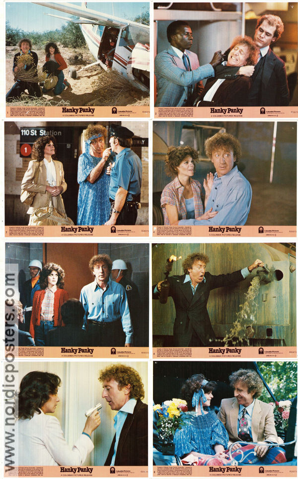 Hanky Panky 1982 lobby card set Gene Wilder Gilda Radner Kathleen Quinlan Sidney Poitier