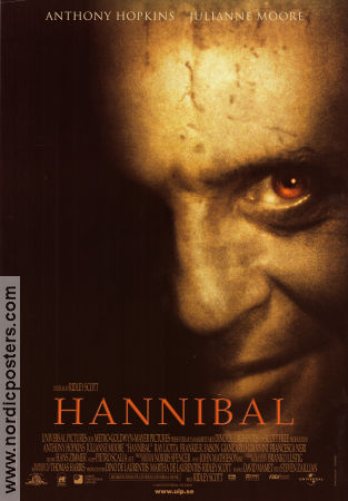 Hannibal 2001 movie poster Anthony Hopkins Julianne Moore Ridley Scott Find more: Hannibal Lecter