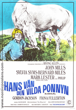 Hans vän den vilda ponnyn 1969 poster John Mills Gordon Jackson Sylvia Syms Mark Lester Richard C Sarafian Hästar