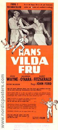 The Quiet Man 1952 movie poster John Wayne Maureen O´Hara Barry Fitzgerald John Ford