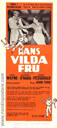 Hans vilda fru 1952 poster John Wayne Maureen O´Hara Barry Fitzgerald John Ford