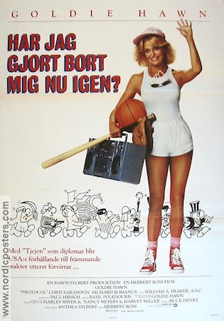 Har jag gjort bort mig nu igen 1984 poster Goldie Hawn Chris Sarandon Richard Romanus Herbert Ross Sport