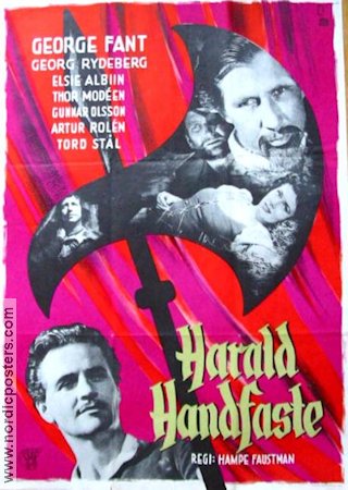 Harald Handfaste 1946 movie poster George Fant Georg Rydeberg Elsie Albiin Hampe Faustman