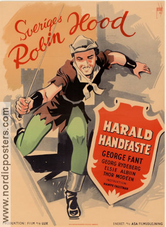 Harald Handfaste 1946 movie poster George Fant Georg Rydeberg Elsie Albiin Hampe Faustman