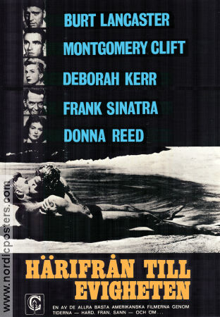 From Here to Eternity 1953 movie poster Burt Lancaster Montgomery Clift Deborah Kerr Frank Sinatra Fred Zinnemann Beach