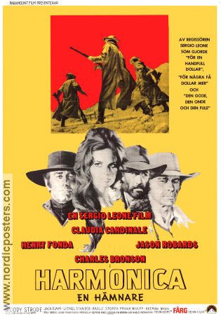 Once Upon a Time in the West 1968 movie poster Charles Bronson Claudia Cardinale Henry Fonda Jason Robards Sergio Leone