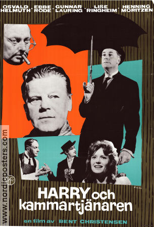 Harry og kammertjeneren 1961 movie poster Osvald Helmuth Ebbe Rode Bent Christensen Denmark