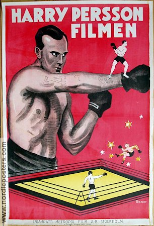 Harry Persson filmen För hemmet och flickan 1925 movie poster Harry Persson Weyler Hildebrand Fridolf Rhudin Boxing