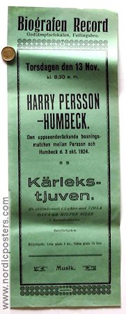 Harry Persson Humbeck 1924 movie poster Boxing