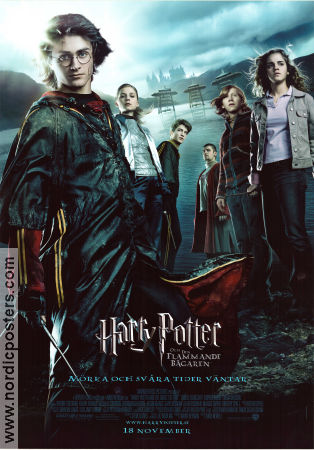 Harry Potter and the Goblet of Fire 2005 movie poster Daniel Radcliffe Emma Watson Rupert Grint Mike Newell