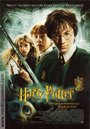 Chamber of Secrets 2002 movie poster Daniel Radcliffe Alan Rickman Chris Columbus Writer: J K Rowling