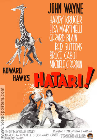 Hatari 1962 poster John Wayne Howard Hawks