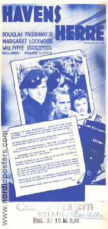 Havens herre 1939 poster Douglas Fairbanks Jr Margaret Lockwood Will Fyffe Frank Lloyd Skepp och båtar