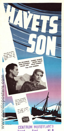 Havets son 1949 movie poster Per Oscarsson Dagny Lind John Elfström Rolf Husberg Mountains Ships and navy