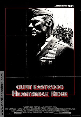 Heartbreak Ridge 1986 poster Marsha Mason Everett McGill Moses Gunn Clint Eastwood Krig