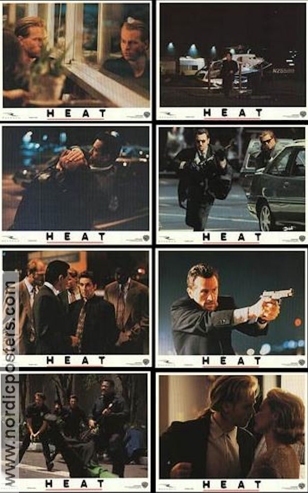 Heat 1995 lobby card set Al Pacino Val Kilmer Robert De Niro Jon Voight Michael Mann