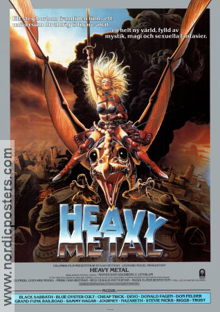 Heavy Metal 1981 movie poster John Candy Black Sabbath Gerald Potterton Poster artwork: Richard Corben Animation Rock and pop Country: Canada