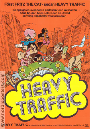 Heavy Traffic 1973 movie poster Joseph Kaufmann Ralph Bakshi Poster artwork: Robert Crumb Animation From comics