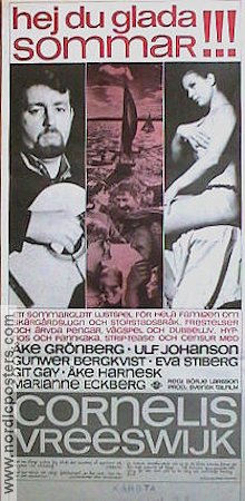 Hej du glada sommar 1965 movie poster Cornelis Vreeswijk Åke Grönberg