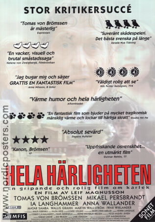 Love Fools 1998 movie poster Tomas von Brömssen Anna Wallander Mikael Persbrandt Leif Magnusson