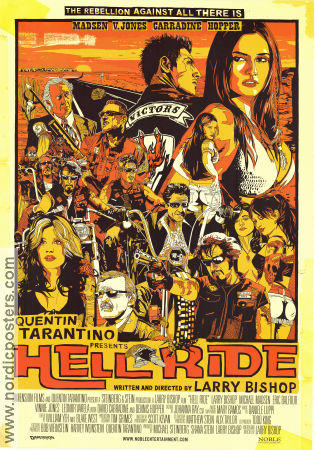 Hell Ride 2008 poster Dennis Hopper Michael Madsen Julia Jones David Carradine Larry Bishop Motorcyklar