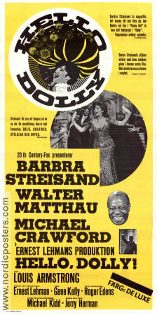 Hello Dolly! 1969 movie poster Barbra Streisand Walter Matthau Michael Crawford Louis Armstrong Gene Kelly Poster artwork: Richard Amsel Musicals