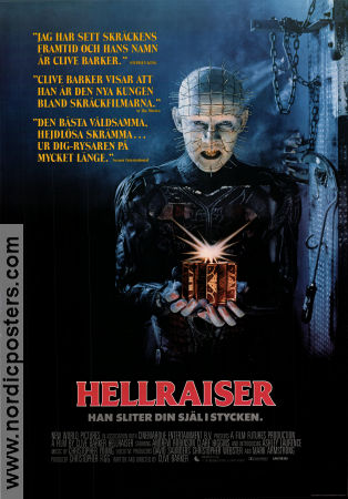 Hellraiser 1987 movie poster Andrew Robinson Clive Barker Cult movies