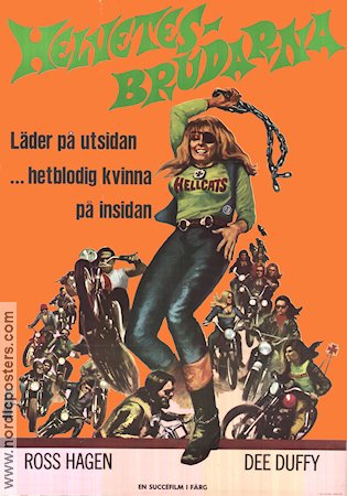 The Hellcats 1968 movie poster Ross Hagen Dee Duffy Sharyn Kinzie Robert F Slatzer Motorcycles Ladies