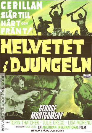 Hell of Borneo 1964 movie poster George Montgomery Julie Gregg Torin Thatcher George Montgomery Asia