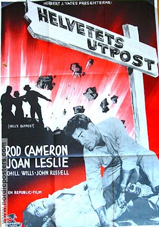 Helvetets utpost 1955 movie poster Rod Cameron