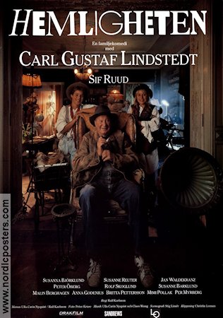 Hemligheten 1990 movie poster Carl-Gustaf Lindstedt Sif Ruud Susanna Björklund Ralf Karlsson