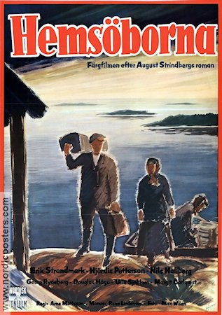 Hemsöborna 1955 movie poster Erik Strandmark Hjördis Petterson Nils Hallberg Arne Mattsson Writer: August Strindberg Skärgård