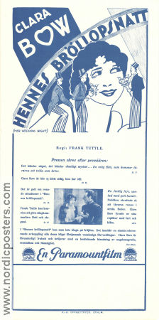 Her Wedding Night 1930 movie poster Clara Bow Ralph Forbes Charles Ruggles Frank Tuttle