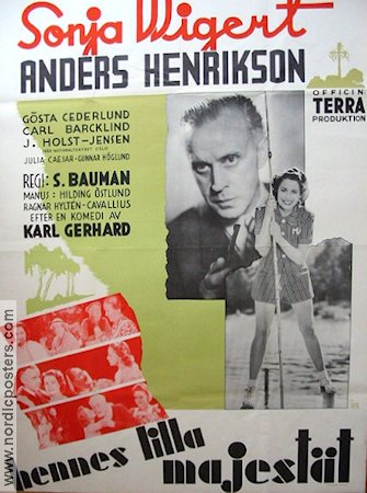 Hennes lilla majestät 1939 movie poster Sonja Wigert Anders Henrikson Find more: Large poster