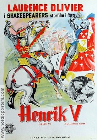 Henry V 1946 movie poster Laurence Olivier Writer: William Shakespeare